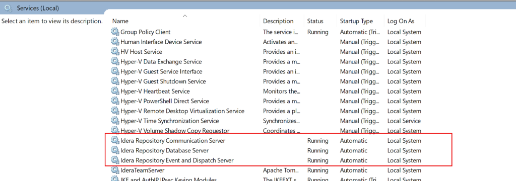 Repository Application Server