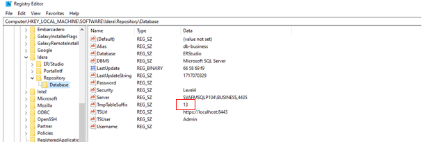 Registry editor