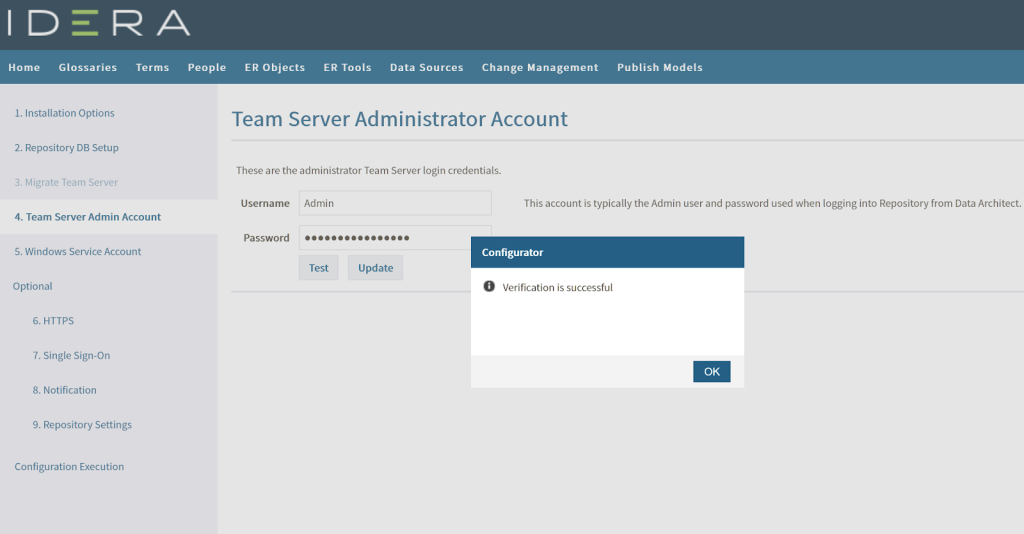 Admin account
